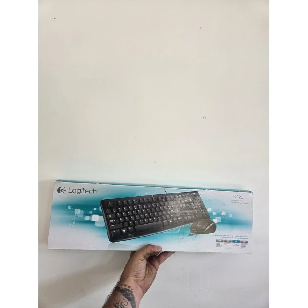 Logitech Desktop MK120 920-002565 Wired Keyboard and Mouse Combo USB